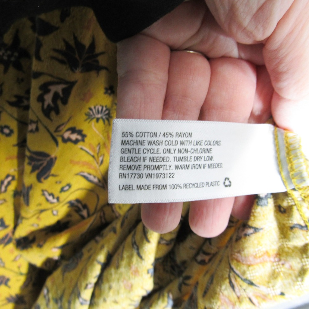 Universal Thread Mustard Yellow Floral Boho Midi Dress XXL Long Sleeve Cotton - Picture 10 of 14